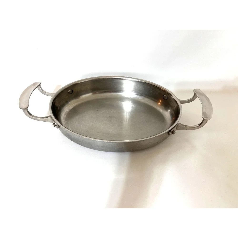Commercial Vollrath Stainless Steel Oval Au Gratin Display Pan Miramar 49420